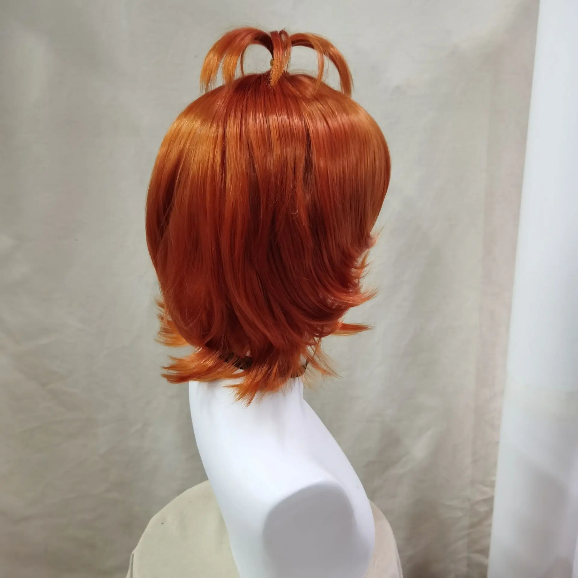 inside out anxiety Orange Wig Cosplay Wig Short Orange Curly Heat Resistant Synthetic Hair Wigs inside out 2 anxiety wig