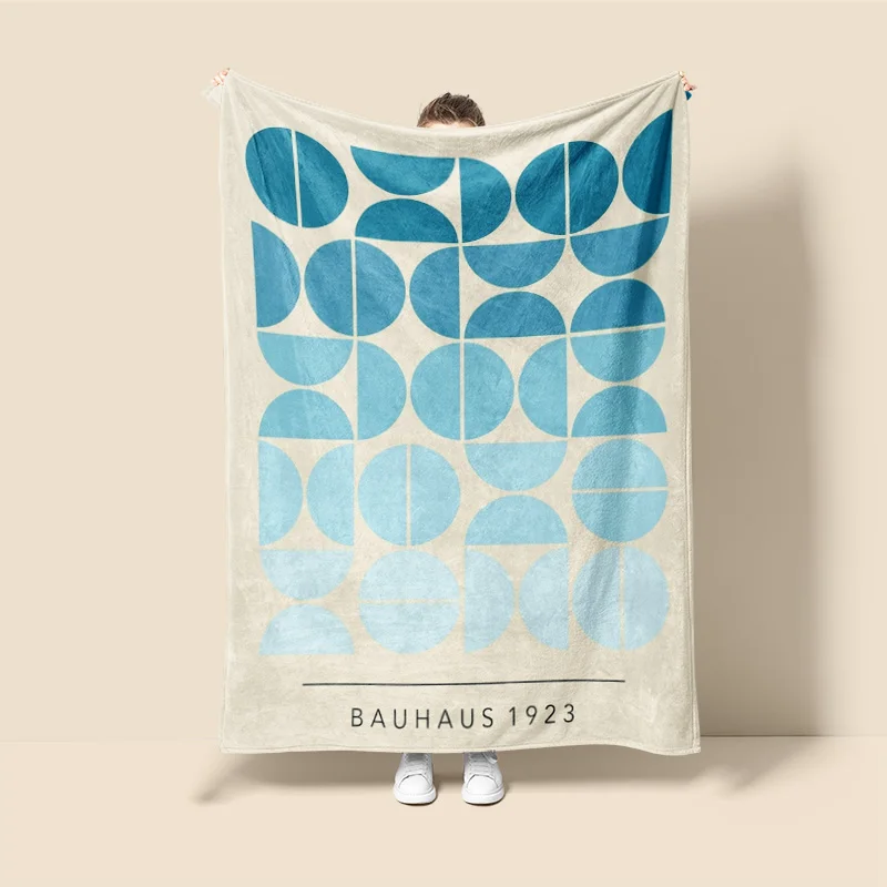 موراندي اللون بطانية مجردة النباتية الكتابة على الجدران تصميم الاسكندنافية الحد الأدنى أريكة بطانية مقهى المنزل ثنائي الغرض #3