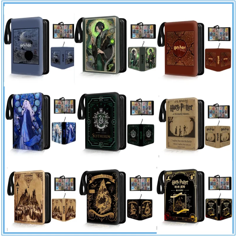 

900Pcs 9 Pocket Anime Harry Potter Cards Book zipper PU leather Cards Binder Display Game Collection Card Kids Toy Gift