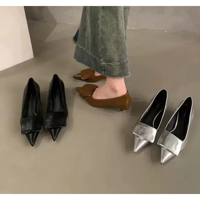 

Pointed Toe Women Heeled Shoes Shallow Sexy Sandals Fashion Elegant Summer 2026 New Luxury Dress Designer Zapatillas De Mujer