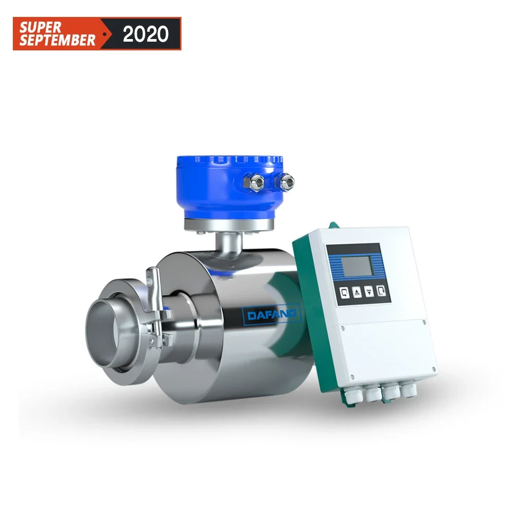 

SS 316 tri clamp dn40 1.5 inch RS485 beer milk water electromagnetic flow meter medidor de flujo de leche