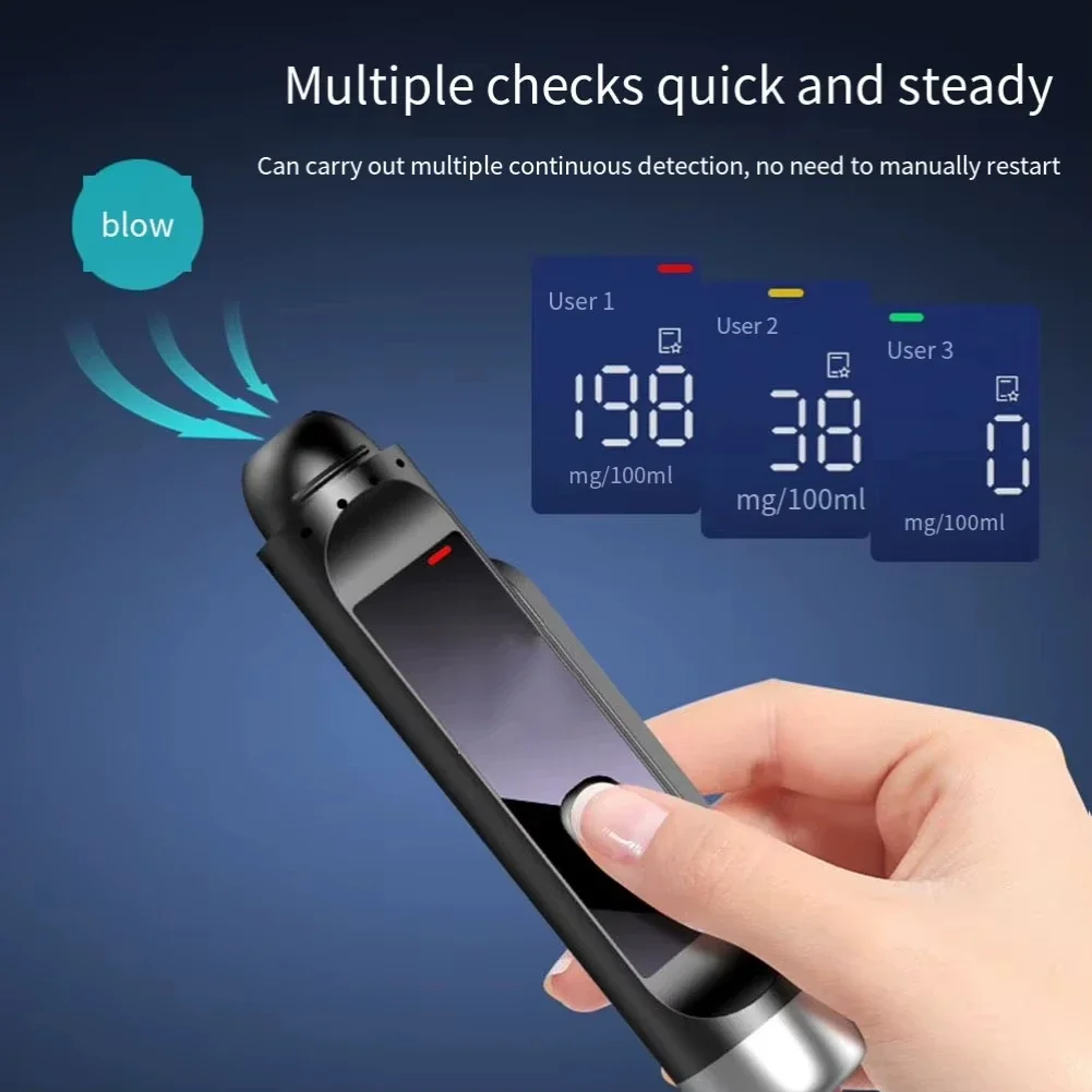 3in1 المحمولة عدم الاتصال جهاز اختبار شرب الكحوليات مع شاشة ديجيتال LED الكحول دقة الكحول أداة تشخيص الكحول