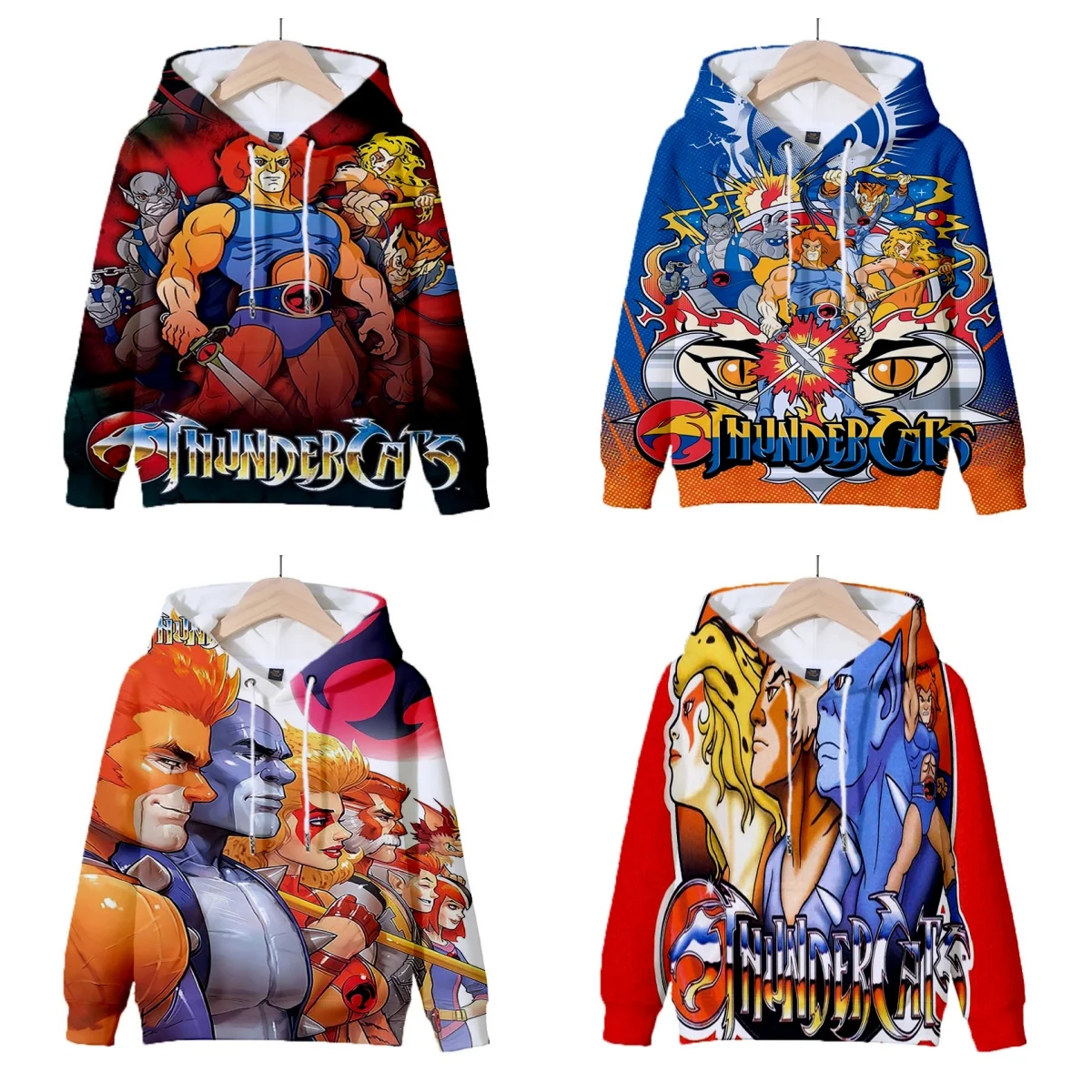 

Мужские и женские повседневные толстовки ThunderCats, весенне-осенние толстовки с капюшоном, мужские толстовки в стиле хип-хоп, модные классические толстовки-пуловеры, топы