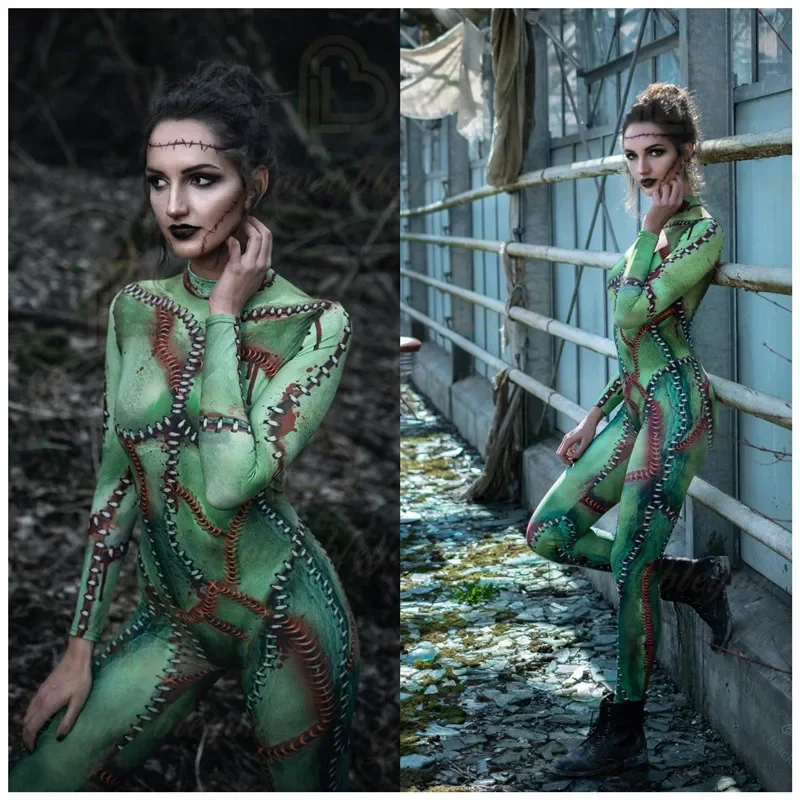 Disfraz de superhéroe Zentai Unisex, traje de Cosplay con patrón de escala para mujer, niña y niño, mono de manga larga para adultos