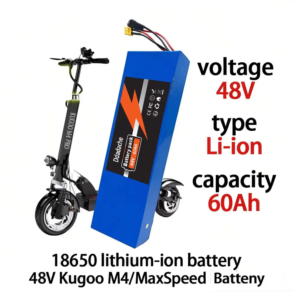 13S4P 48V 60Ah 2000Watt 18650 Lithium-Ionen-Akkupack für Kugoo M4/M4Pro/M5/M5Pro Elektroroller Akkupack