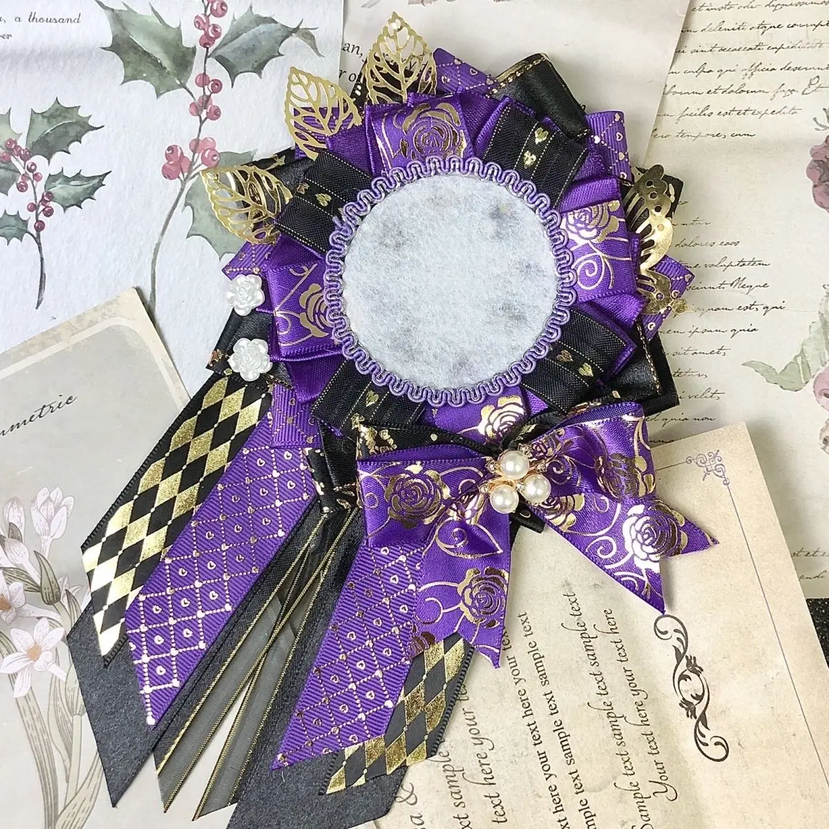Women Ita Bags Accessories,Ribbon Badge Rosette,Anime Cosplay Crafts,Lolita Backpack Bowknot Decoration