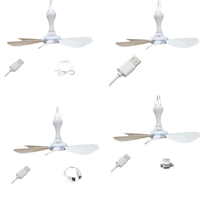 Camping Fan, Portable Mini Ceiling Fan, USB Tent Fan For Outdoor Camping