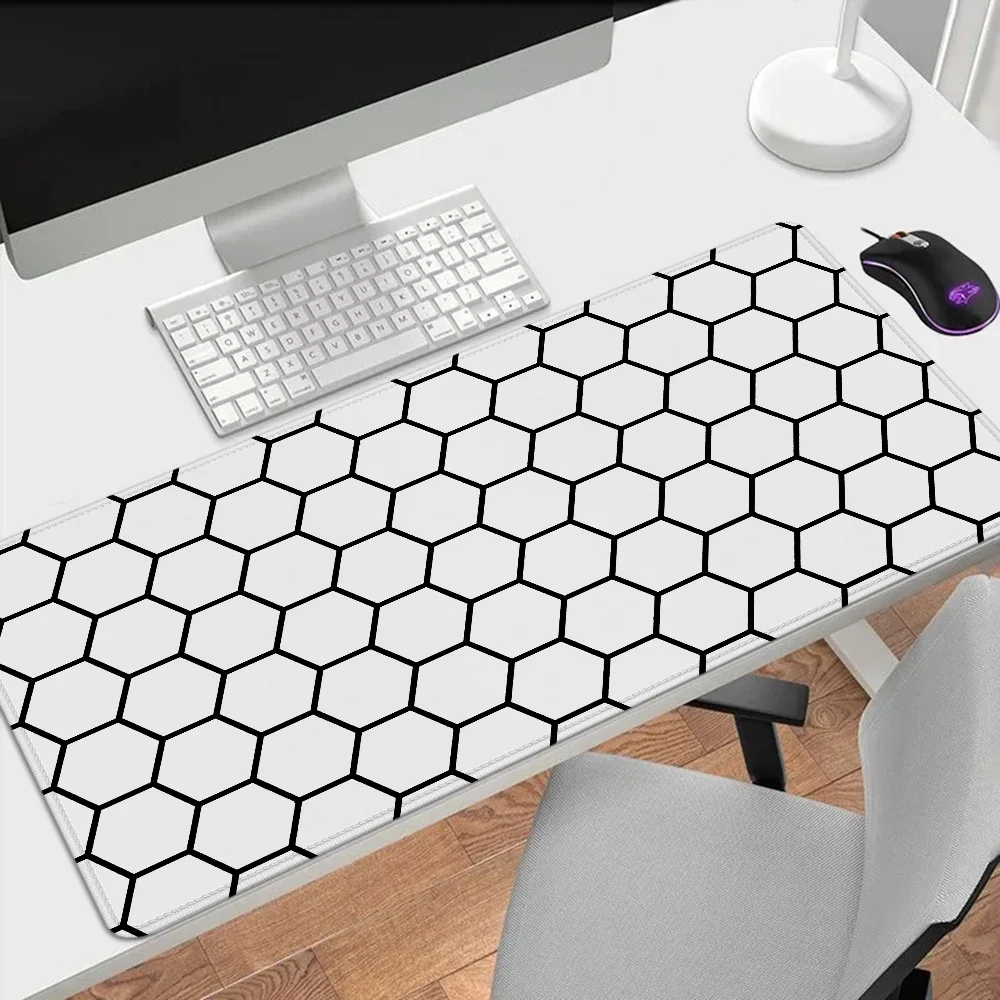 Mousepad Pc Gamer Cabinet Honeycomb Computer Table Non-slip Pad Mouse Carpet Desk Mat Keyboard Gaming Accessories Xxl Large Mice