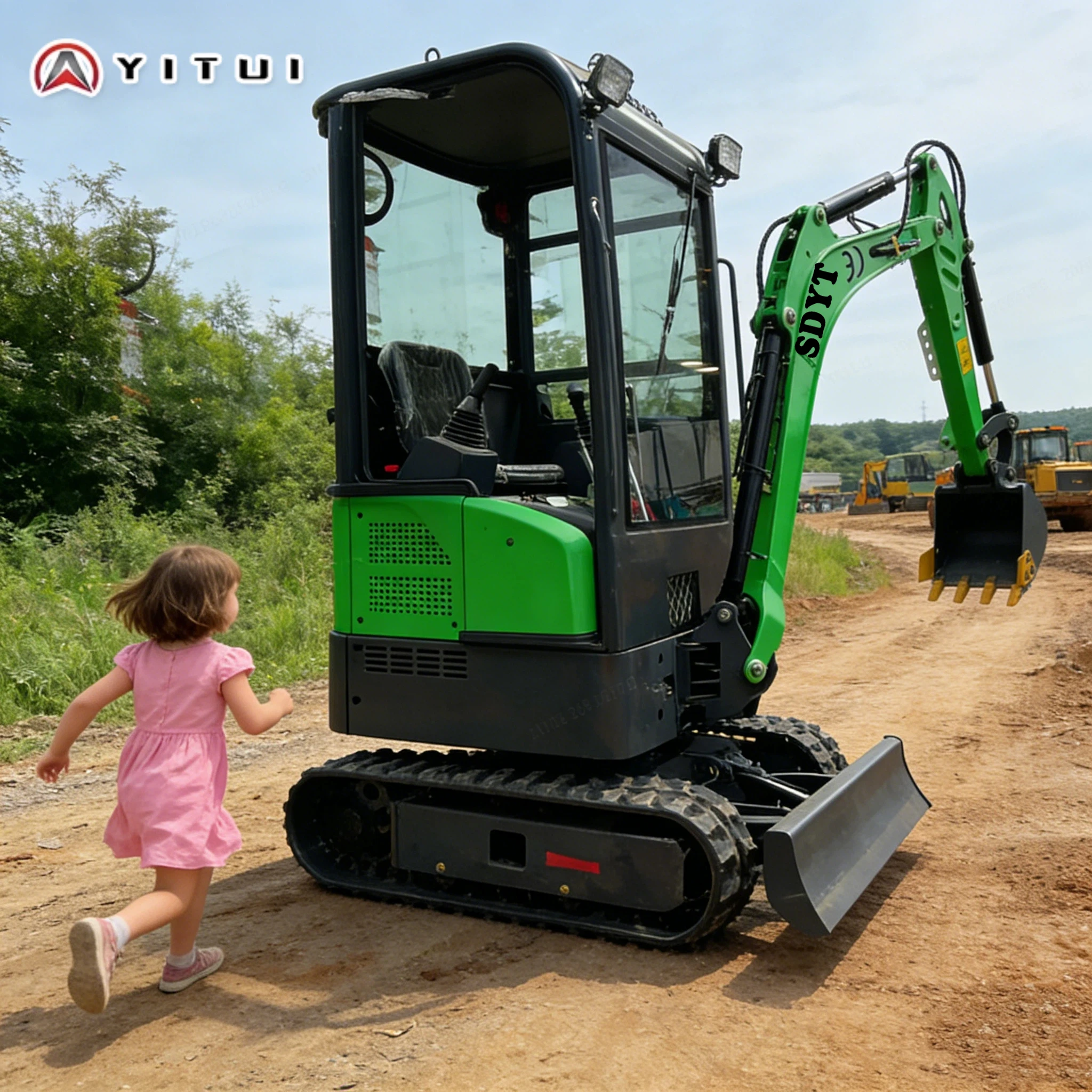 Mini Excavadora de Alta Calidad Fabricada en China con Pulgar Hidráulico, Cumple con EPA/EUR5/ISO, Personalizable para Uso Agrícola