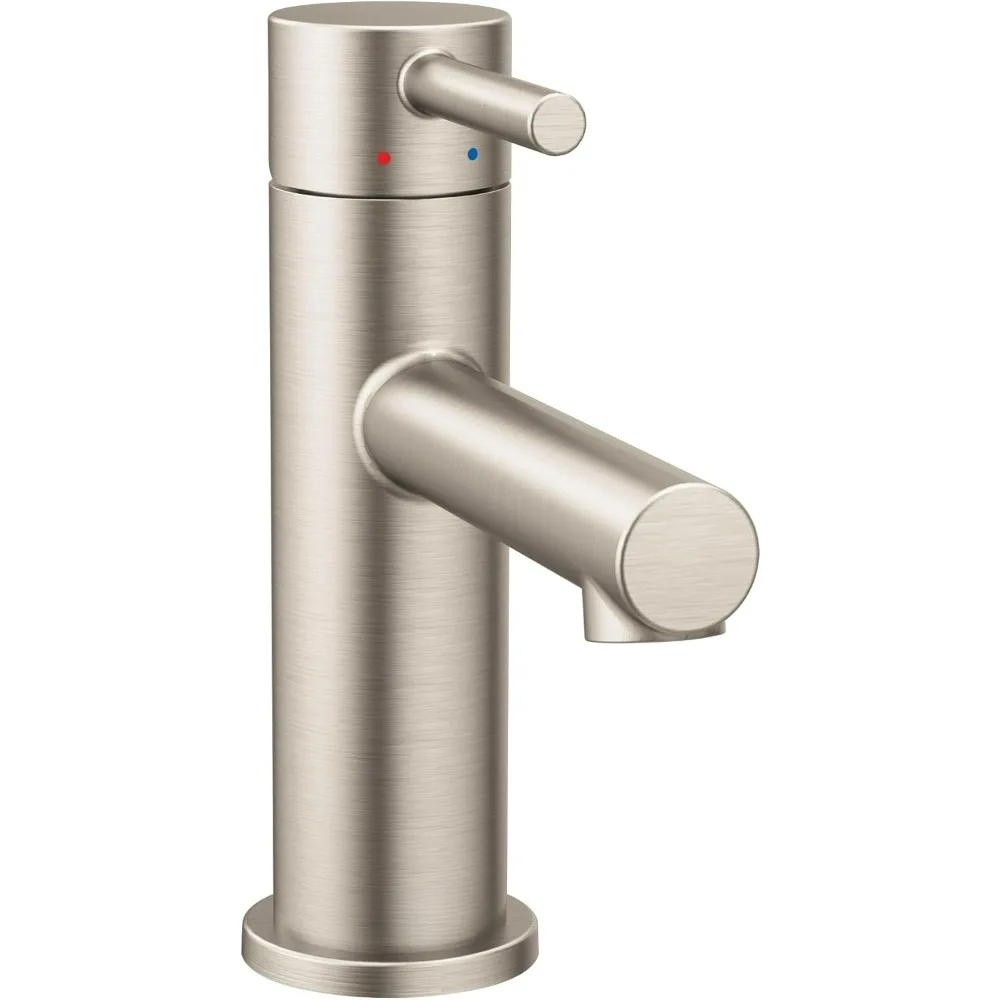 

Modern Bathroom Faucet Align Brushed Nickel One-Handle with Drain Assembly and Optional Deckplate, 6190BN Bathroom Faucet