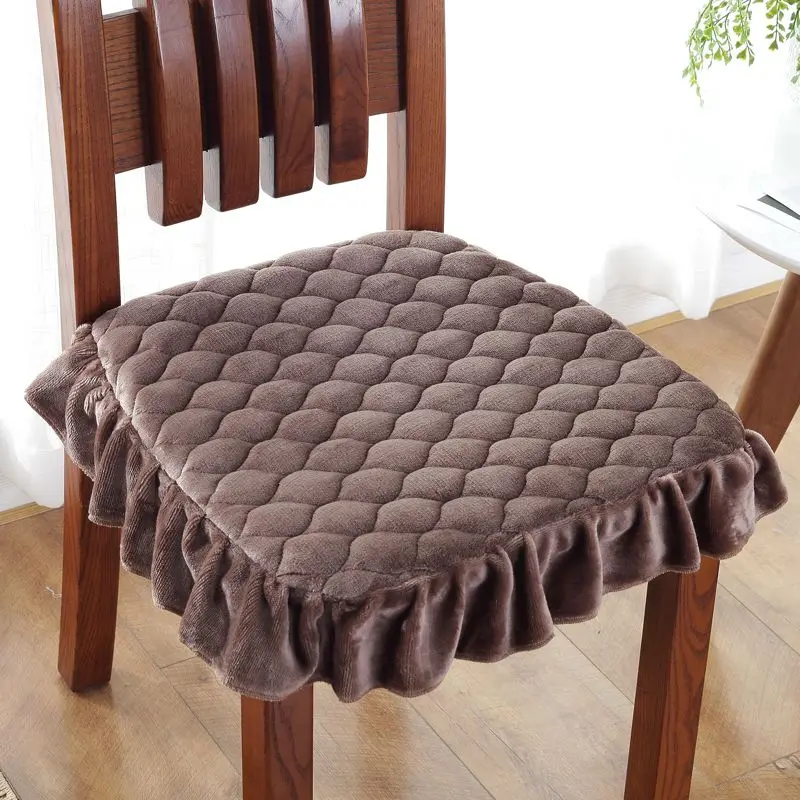 

Elegant Dining Chair Cushions Home Decor Non-Slip Office Seat Pad Lace Edge Student Stool Cushions Comfortable Sit Mat 42*45CM