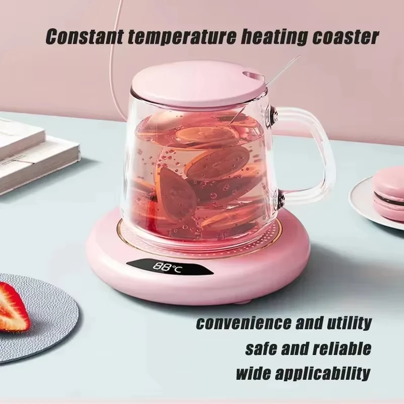 USB Cup Warmer 3 Temperature Settings Winter Coffee Mug Heating Coaster Smart Thermostatic Hot Plate Milk Tea Water Heating Pad image 4