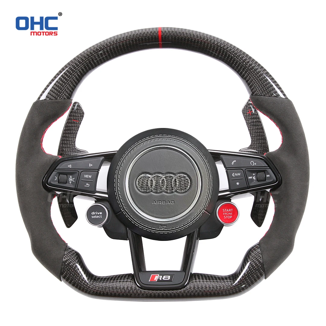 

100% Real Carbon Fiber Steering Wheel Compatible For Audi R8 TT