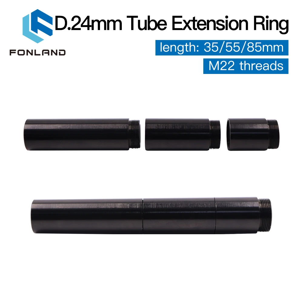 FONLAND CO2 Extension Tube Extension Ring Suit testa Laser O.D.24mm tubo dell\'obiettivo per macchina per taglio e incisione Laser CO2