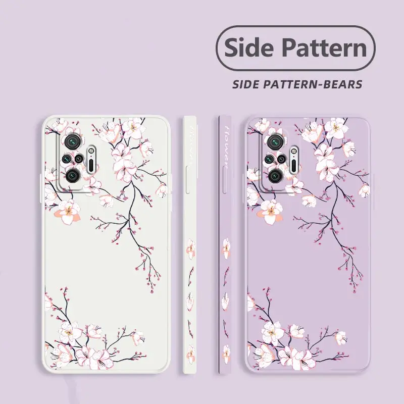 Note 10Pro Bright Orchid Silicone Phone Case For Xiaomi Redmi Note 10 10S 10T 10Pro 11S 11Pro 12S 12 9T 9 11EPro 12Pro Cover