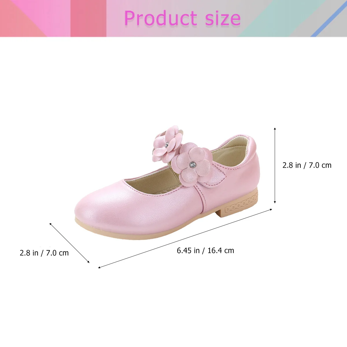 

1 Pair Children Sole Shoes Fashion Flower Shoes Kids Adorable Shoes Shoes (Pink, Size 27, EU27.5, 0.5, UK10)