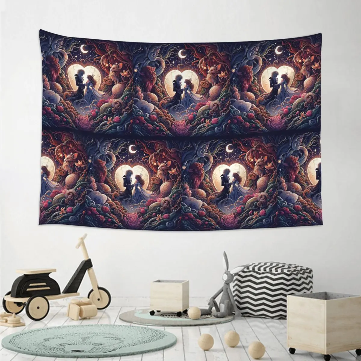 Jareth And Sarah's Alternate Labyrinth Ending Tapestry Funny Wall Hanging Aesthetic Home Decor Tapestries for Bedroom Dorm Room