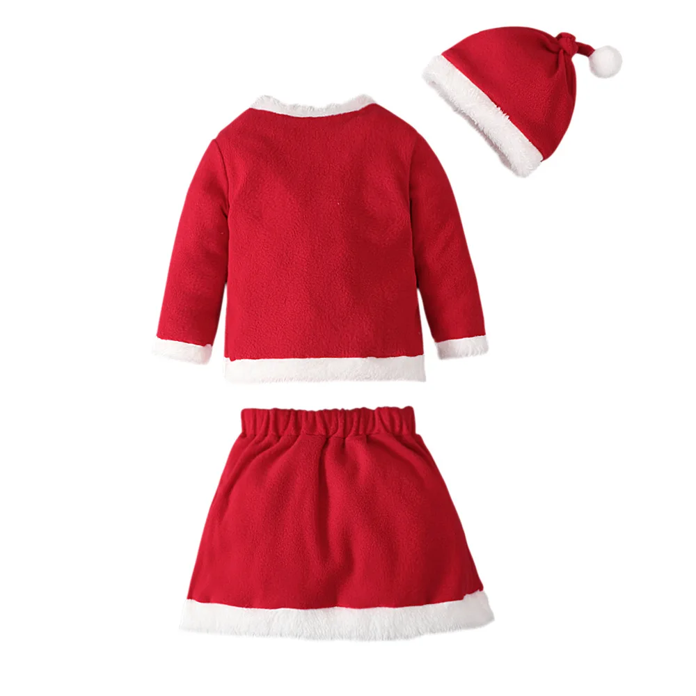 2022 Christmas Newborn Baby Girl Clothes Set Fashion Fleece Vetement Enfant Fille Toddler Infant Clothing Children Kids Outfits