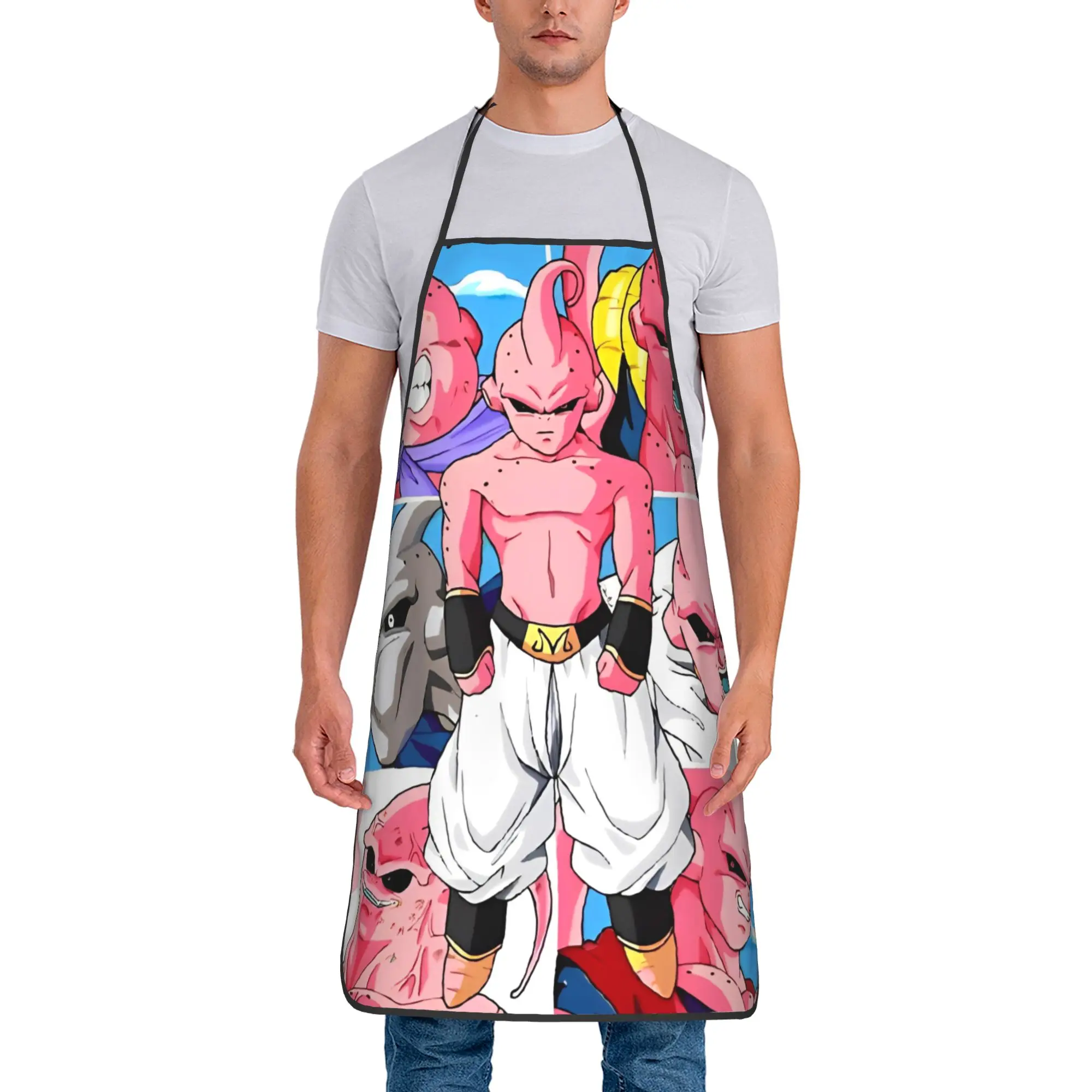DBZ Majin Buu Manga Apron Cuisine Cooking Baking Painting  Aprons Kitchen Sleeveless Pinafore Chef