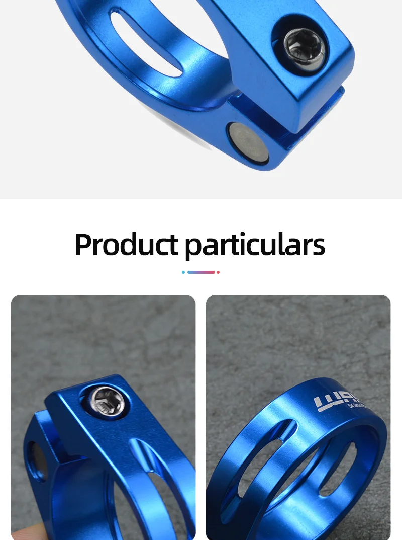 Wake sattelklemme Mountainbike Aluminium legierung Sattelstütze klemme 35/31,8mm Sitzrohr klemme Zubehörteil für MTB BMX Fahrrad Rennrad fahrrad zubehör – Detail 8