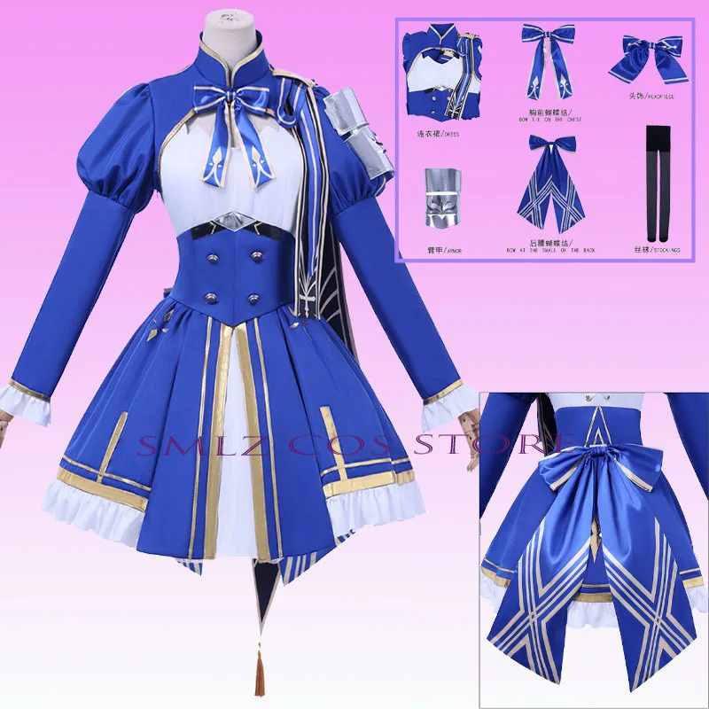 

Сабля Косплей Костюм Парик Игра Honkai: Star Rail x Fate Stay Night Женское синее платье Качественная ткань Сабля Костюм для девочек