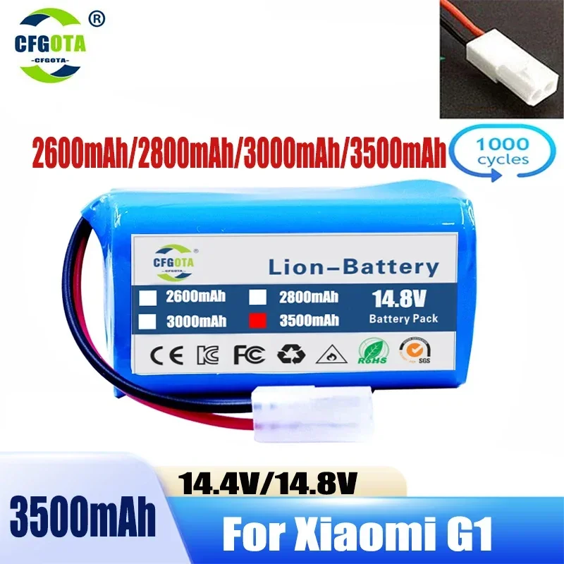 14.8V 3500mAh Li-Ion Battery for Xiaomi G1 MI Robot Vacuum Mop Essential MJSTG1 Robot Vacuum Cleaner Accessories