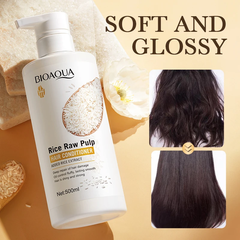 

Rice Water Shampoo Volumizing Hair MaskFor Hair Wash Brittle And Dry Hair Conditioner For Dry Oily Hair For Travel SPA D1W9
