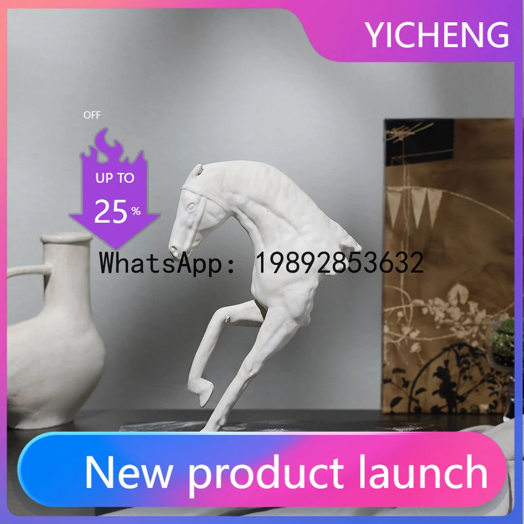 

Resin Handicrafts Simulated Animal Sculptures Retro Horse Sculptures Horses Heads Horse-shaped Statue Home Decoration