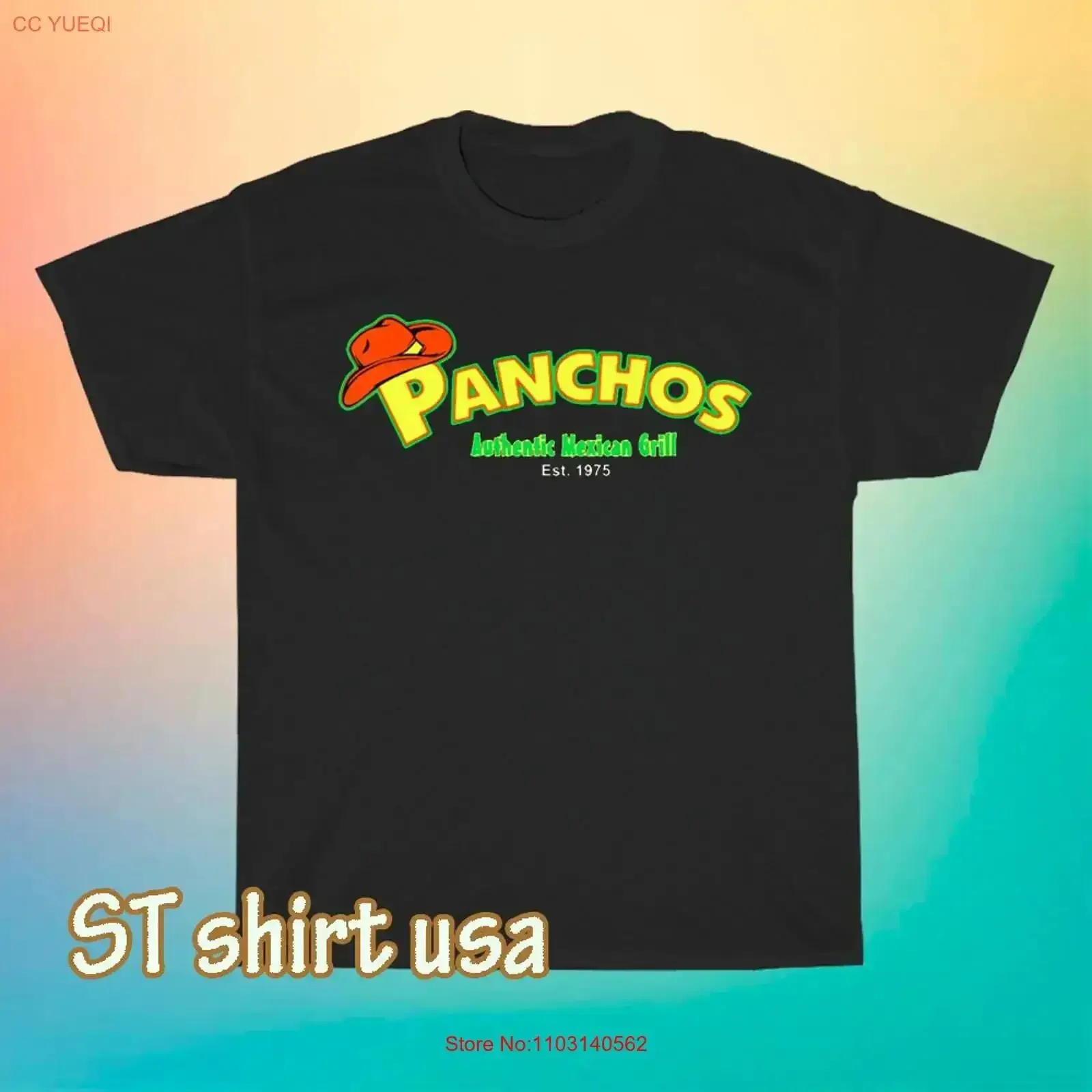 New Panchos Mexican Restaurant LOGO T Shirt Funny Size S to 5XL vintage Washed Slightly fashion Stretched streetwear vintage