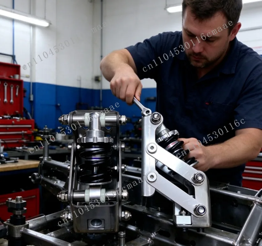 Aluminum Kart Shock Absorber Independent Suspension Accessories, Rocker Arm Assembly Aluminum Frame Module Parts Tools