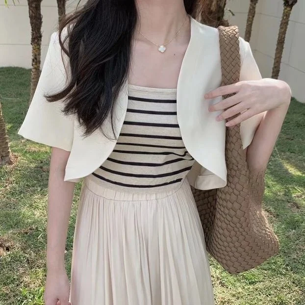 

Women's ort Sve Jaet Small oulder awl Suiting Summer New Sle with ter Dr Outer Covering Cardigan