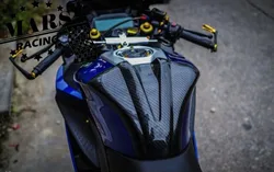 For YAMAHA new YZF-R125 r125 2019 2020 2021 2022 Motorcycle Carbon fiber pattern Tank Pad Sticker Tank Protect Cover Guard Fits
