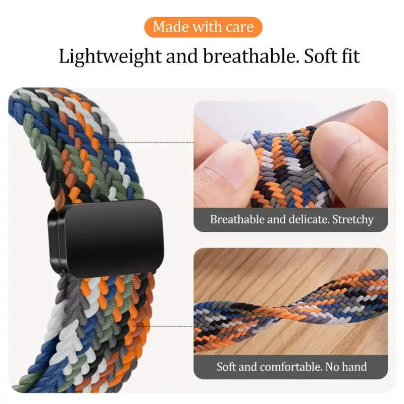 Magnetische geflochtene Solo Loop für Amazfit T-Rex 3 Pro 48 mm Sport Nylon elastisches Armband für Amazfit T-Rex3 Pro 44 mm 48 mm Band – Detail 9