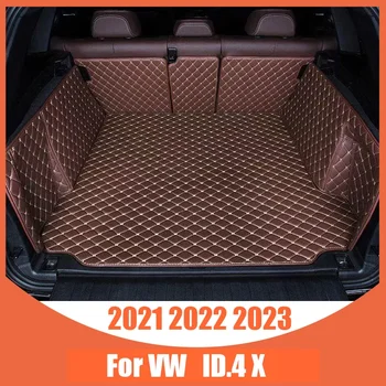 Car Trunk Mat For VW Volkswagen ID.4 X ID4 ID 4X 2021 2022 2023 Dirt-resistant Fully Trunk Mat Rear Cargo Tray Car Accessories