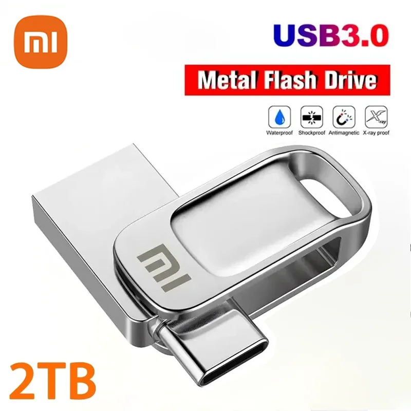 Xiaomi 2tb USB-Flash-Laufwerk 1TB Hochgeschwindigkeits-USB-Stick USB 3,0 Memory Stick 512GB wasserdicht Pen drive Metall u Disk Memoria USB-Stick