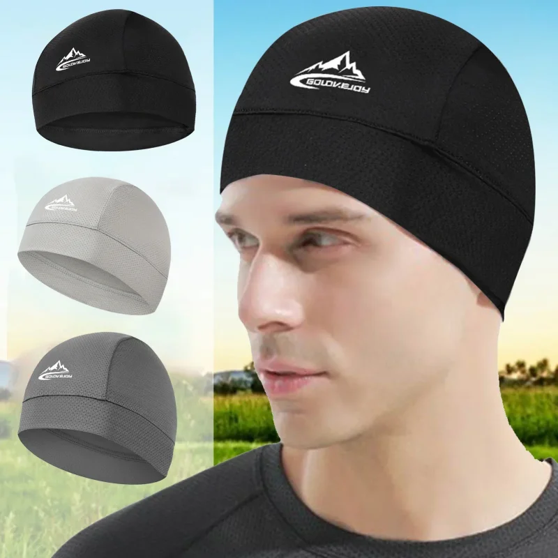 Motorcycle Under Helmet Inner Absorb Sweat Cap Summer Quick Dry Breathable Mesh Headwrap Unisex Sports Running Hiking Beanie Hat