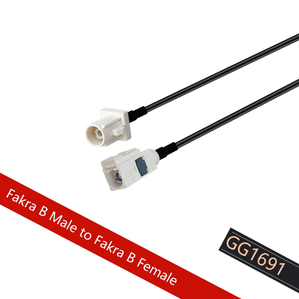 1PC bianco Fakra B Jack a Jack femmina a femmina RG174 cavo di prolunga adattatore Antenna Radio GPS cavo coassiale RF