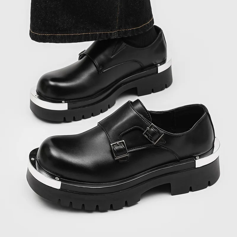 men casual party prom original leather monk shoes slip-on driving shoe black designer summer loafers platform sneakers footwear