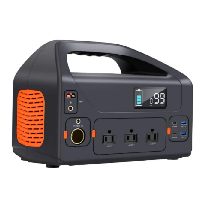 

Portable 1000W solar charging emergency power supply with cylindrical lithium-ion battery