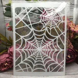 1Pcs 29cm A4 Spider Web Net DIY Layering Stencils Painting Scrapbook Coloring Embossing Album Decorative Template