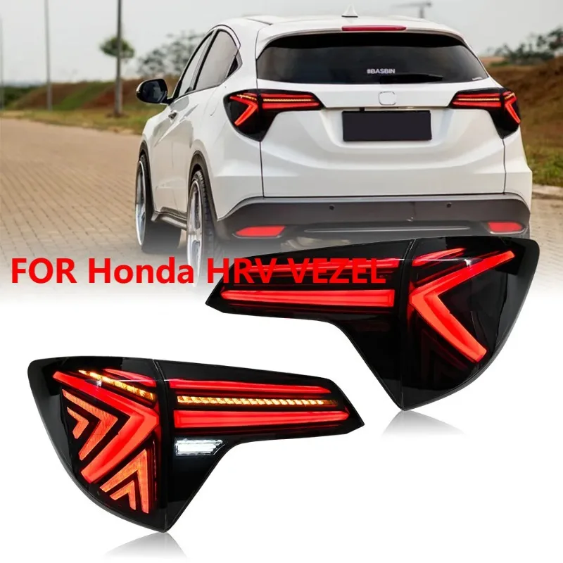 

1Pair LED Tail Lights Assembly For Honda HRV VEZEL 2016-2019, Plug and Play Brake Lamps