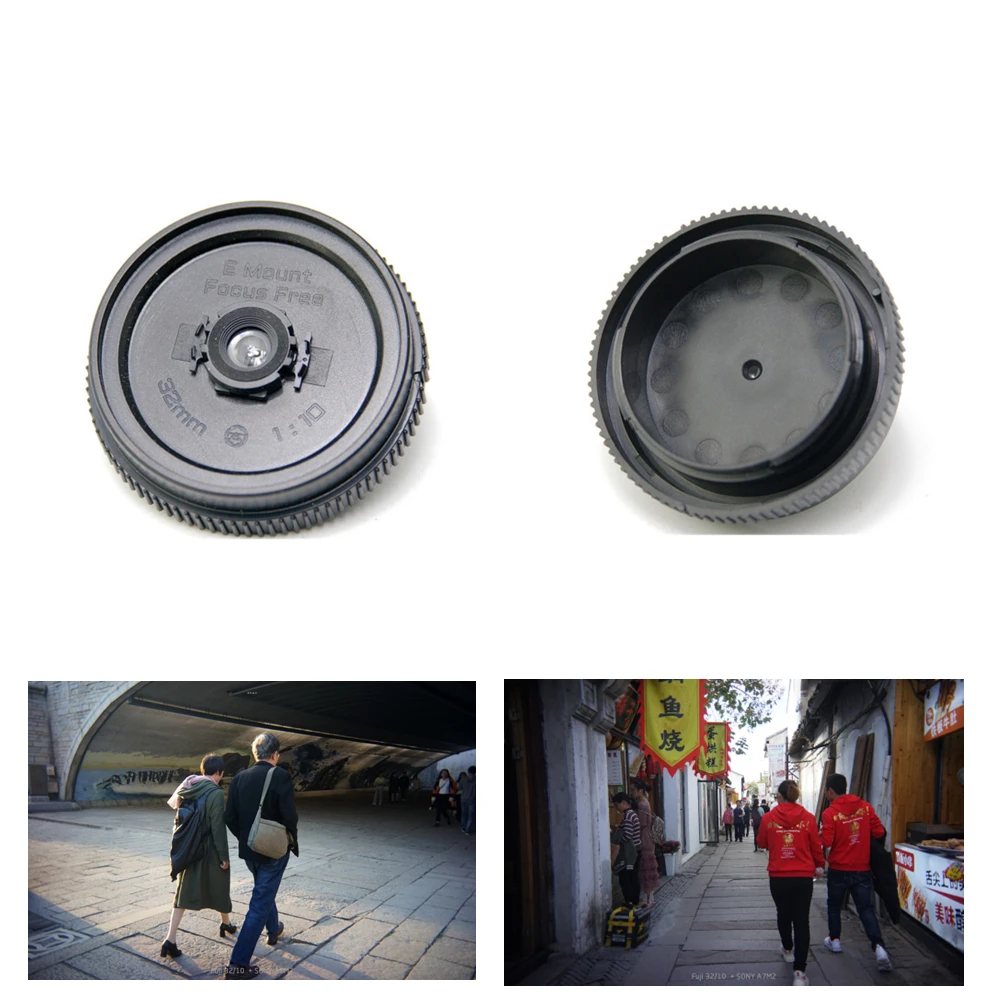 Lightweight ABS+Resin 32mm F/10 Photography Wide-Angle Free Focus Lens For Sony E Mount Camera Tool