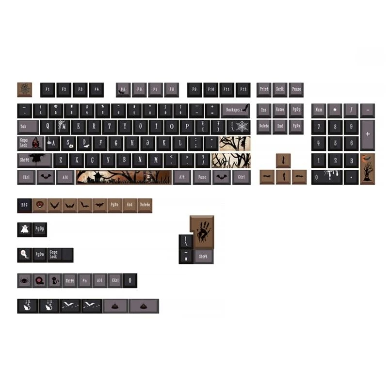 

A52B Cherry Profile Keycaps PBT DYE-SUB 136-Key Halloween Keycaps