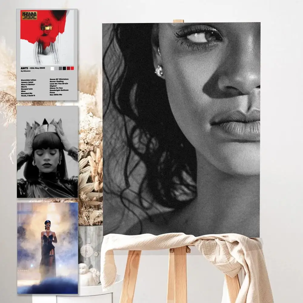 Poster HD Anime Hot Theme Singer/OST/Movie-Waterproof Self-Stick Home Decor Singer R-Rihanna