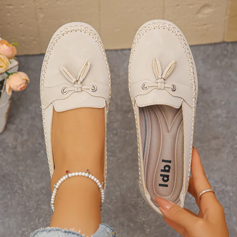 

Women's Flat Shoes Are Fashionable Breathable Simple Comfortable Light Non-slip Loafers Style Women Daily Casual Single Shoes