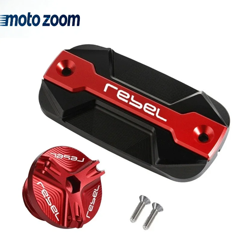 CNC Motorcycle Front Brake Fluid Reservior Cap Oil Filler Cap For HONDA REBEL 1100 Rebel 500 300 CMX1100 CMX300 CMX500 CMX 1100