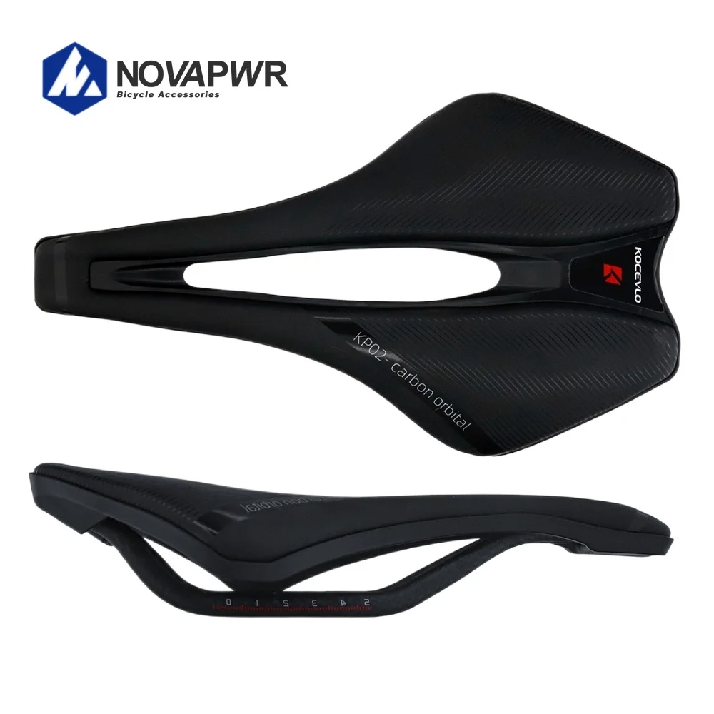 KOCEVLO Carbon Fiber Bicycle Saddle Road Mtb Bike Seat PU Leather Riding Saddle