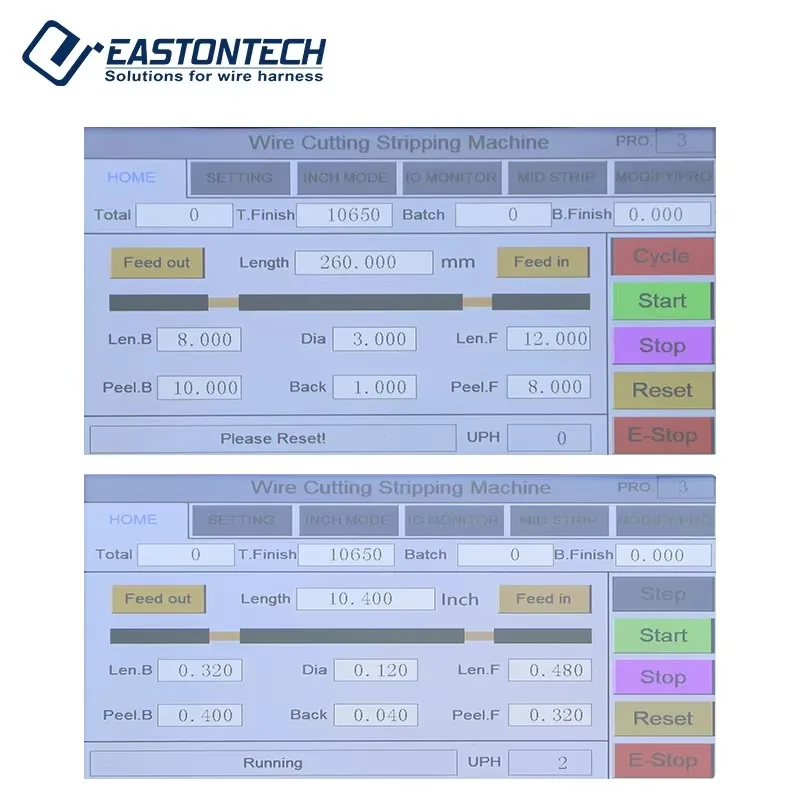 EW-02C+ Precision Wire Cutting And Stripping Machine 0.1-6mm² 7-inch Touchscreen 500 Program Storage 0.002 * L High Accuracy