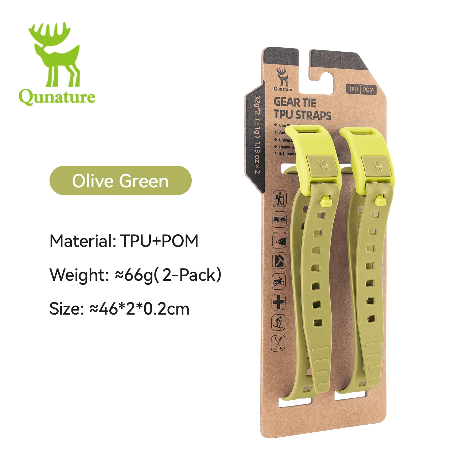 Qunature TPU Elastic Scale Strap Multifunktionaler Outdoor-Bindegurt 360° ° Wickeldesign, widerstandsfähiger, hochfester Riemen