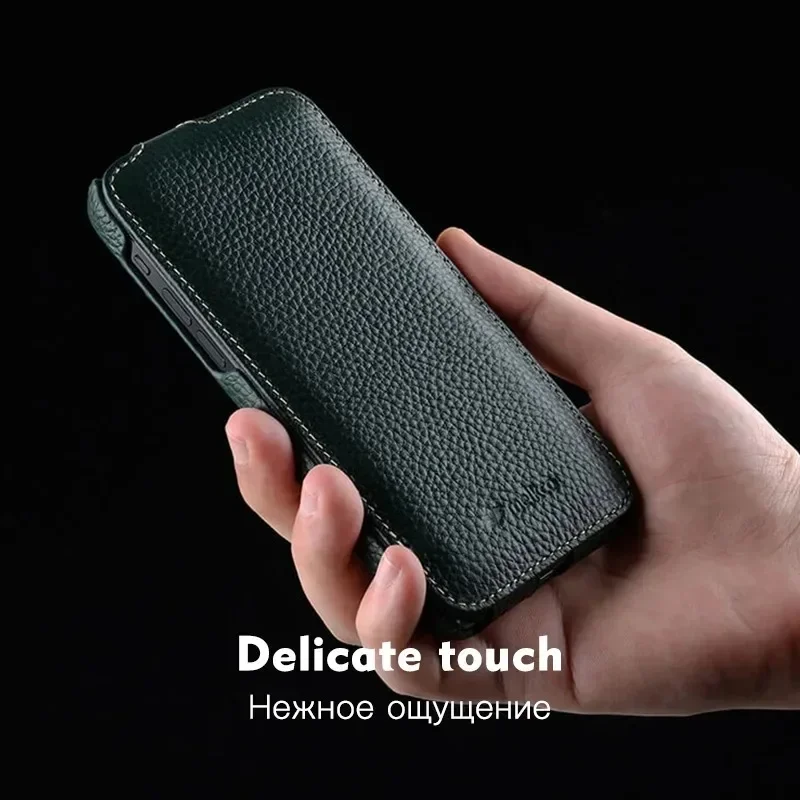 Melkco 100% Genuine Leather Flip Case For iPhone 15 14 13 12 Pro Max Plus mini Premium Luxury Cowhide Cases Business Phone Cover